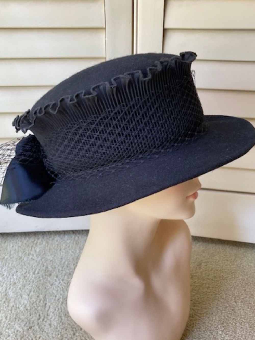 Hooray Henri Black Wool Hat